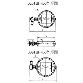 GDD41H-450(電動)、GDQ41H-450(氣動)電/氣驅(qū)動高溫蝶閥